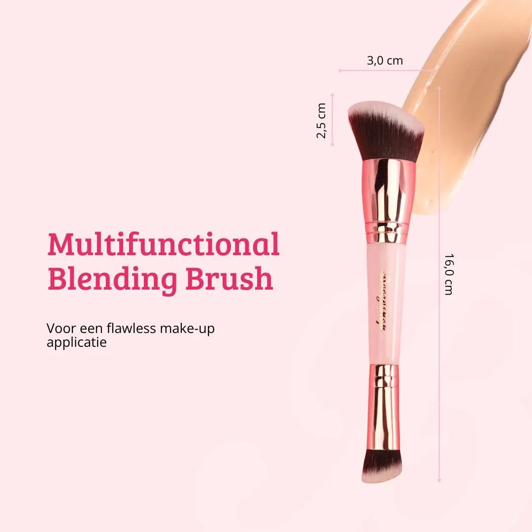 Soft Pink & Gold Multifunctional Blending Brush - Image 7