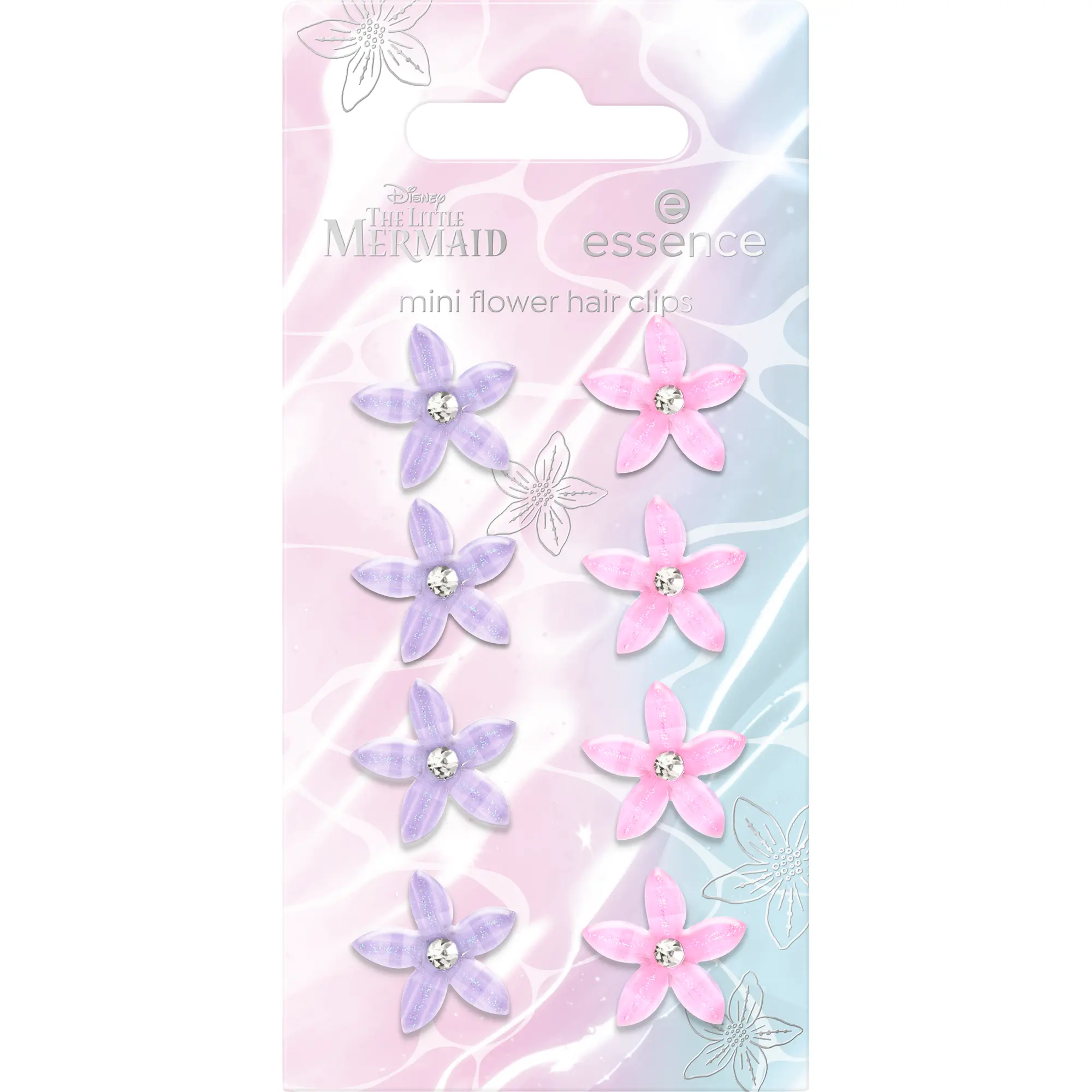 X Disney The Little Mermaid Mini Flower Hair Clips Jewel Of The Sea - Image 6