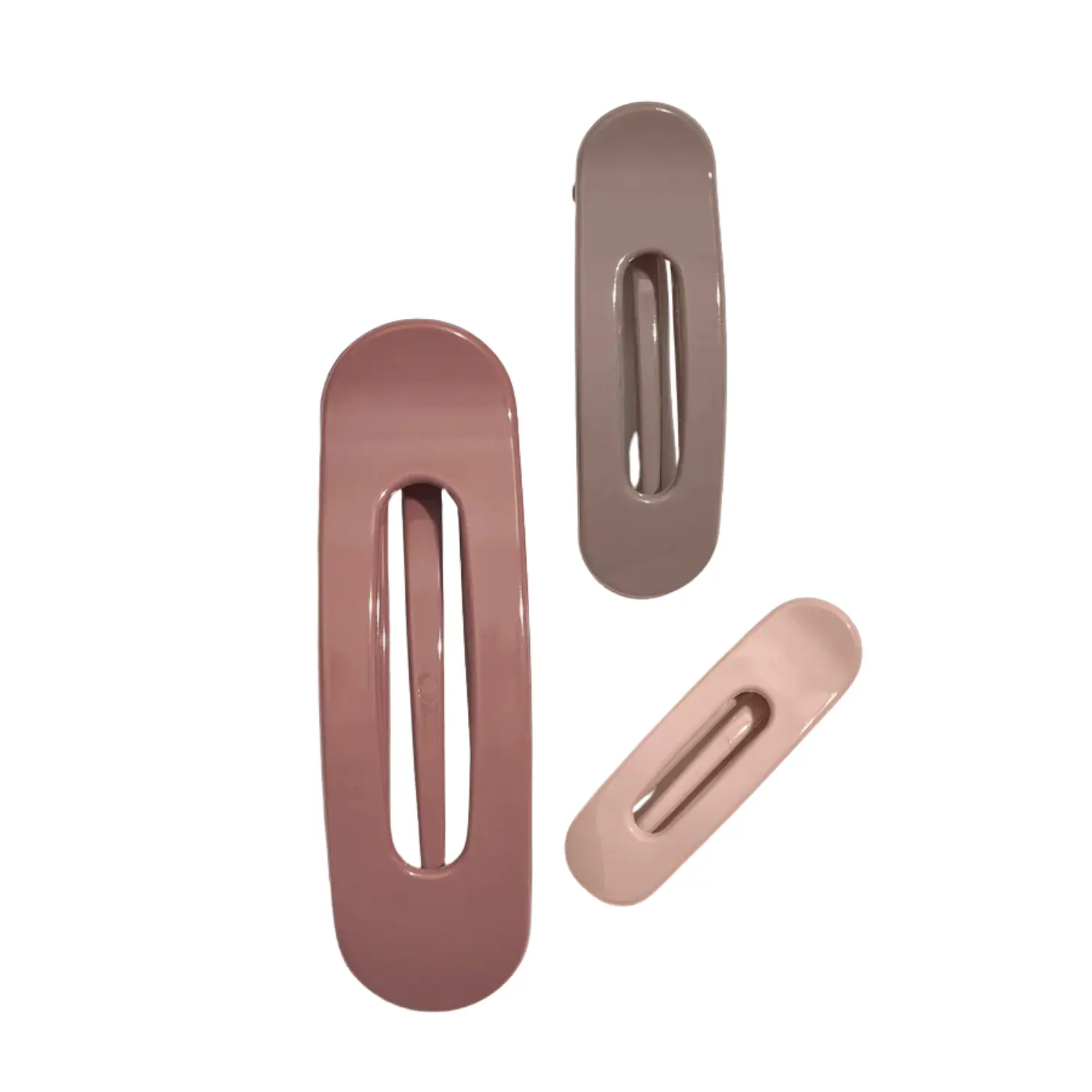 Flat Lay Claw Clip 3pc Terracotta - Image 3