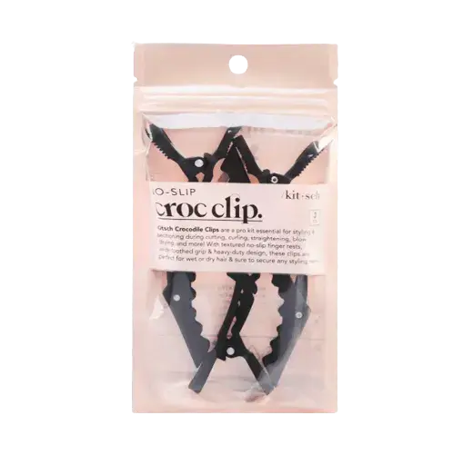 Recycled Plastic Crocodile Clip 3pc Black - Image 4