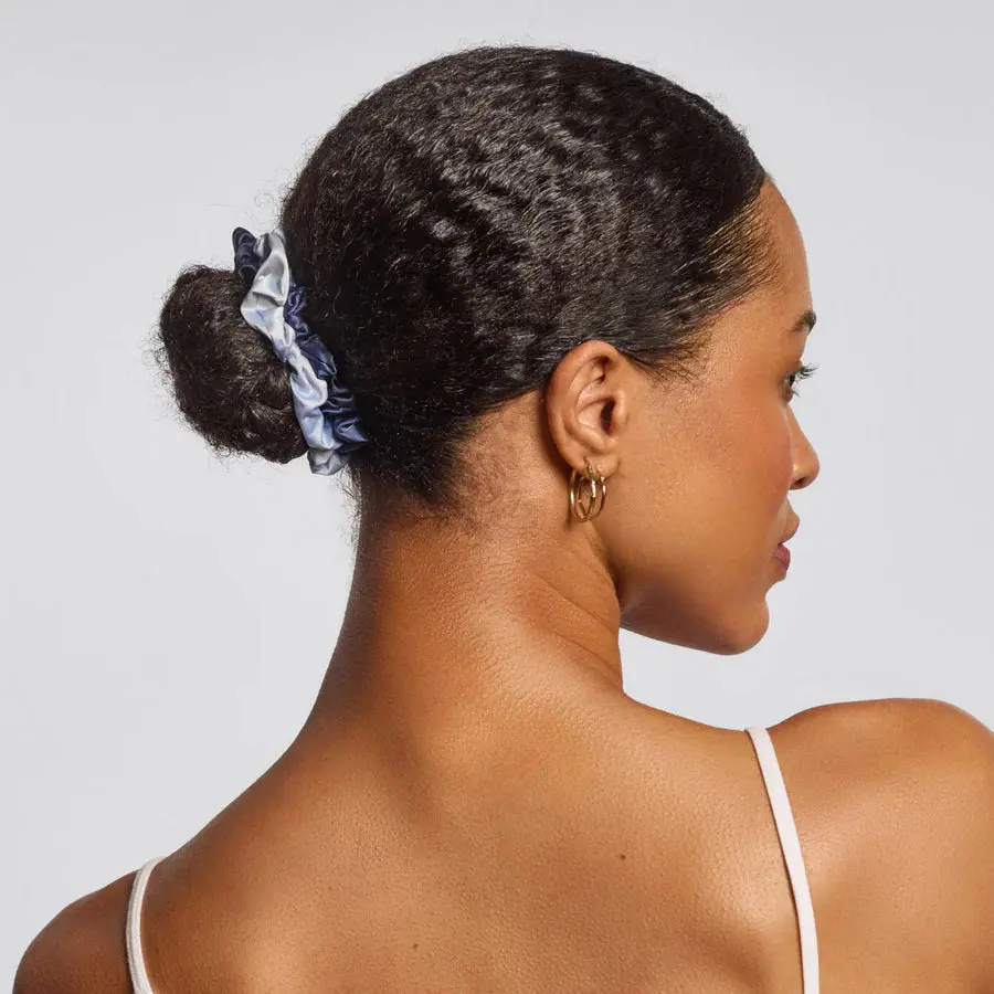 Ruched Satin Scrunchies 5pc Set Garden Bouquet - Image 4