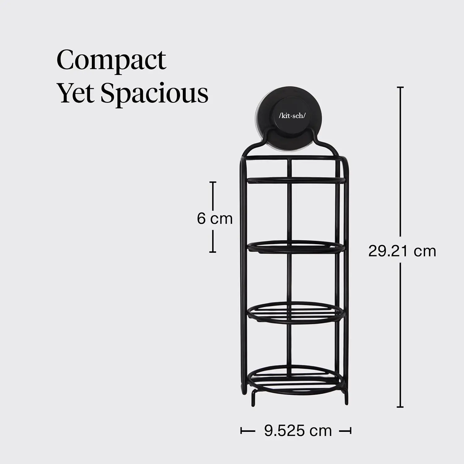 Self Draining Shower Caddy Black - Image 3