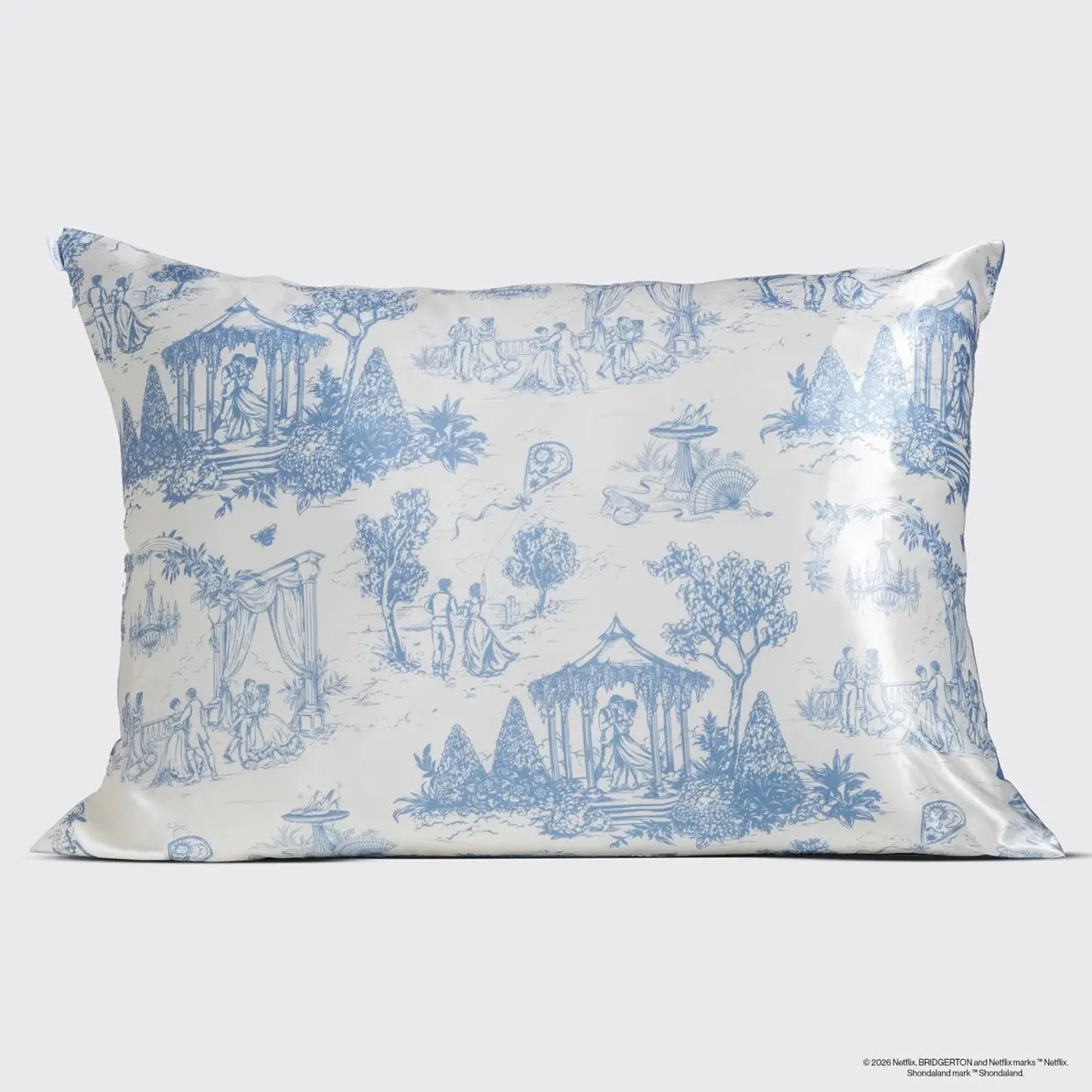 x Bridgerton Satin Pillowcase Garden Toile - Image 5