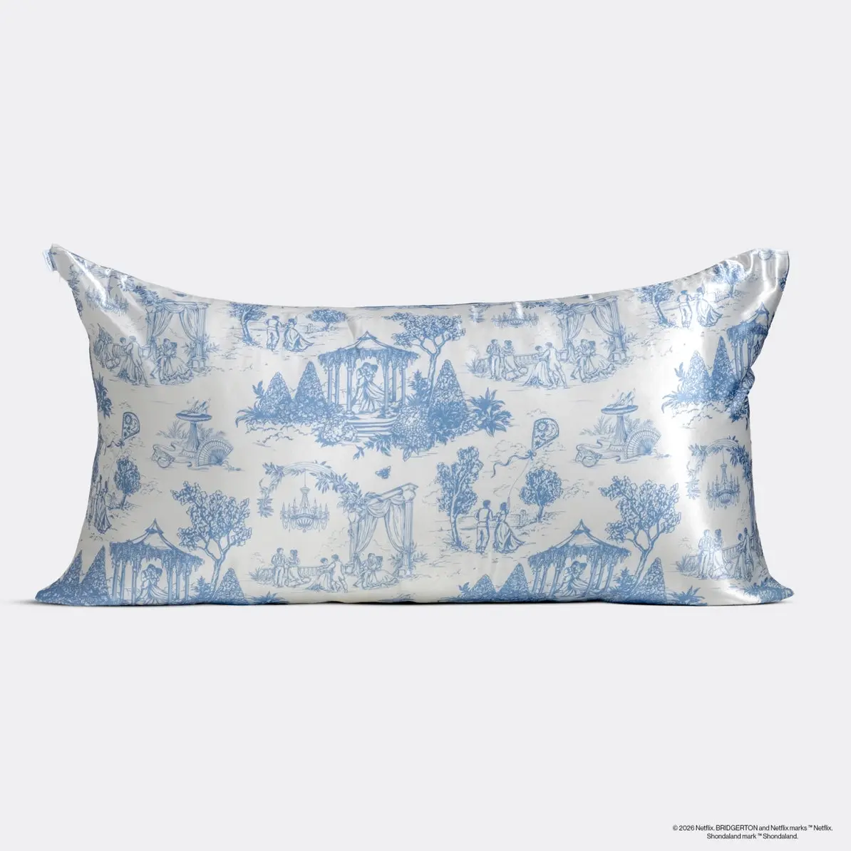 x Bridgerton Satin Pillowcase Garden Toile King - Image 6