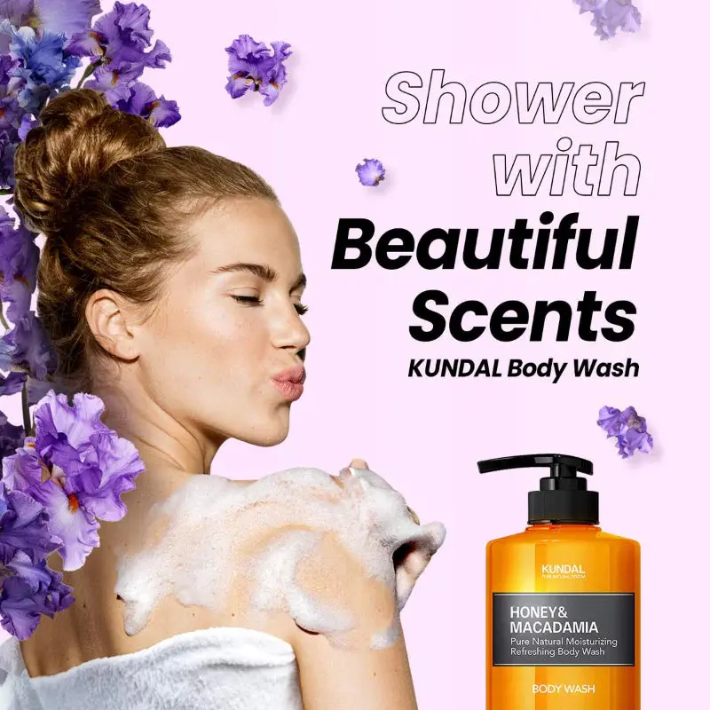 Honey & Macadamia Pure Body Wash Cherry Blossom - Image 3